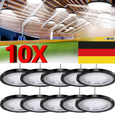 10x 500W UFO LED Hallenbeleuchtung Industrielampe High bay Hallenstrahler Lampe