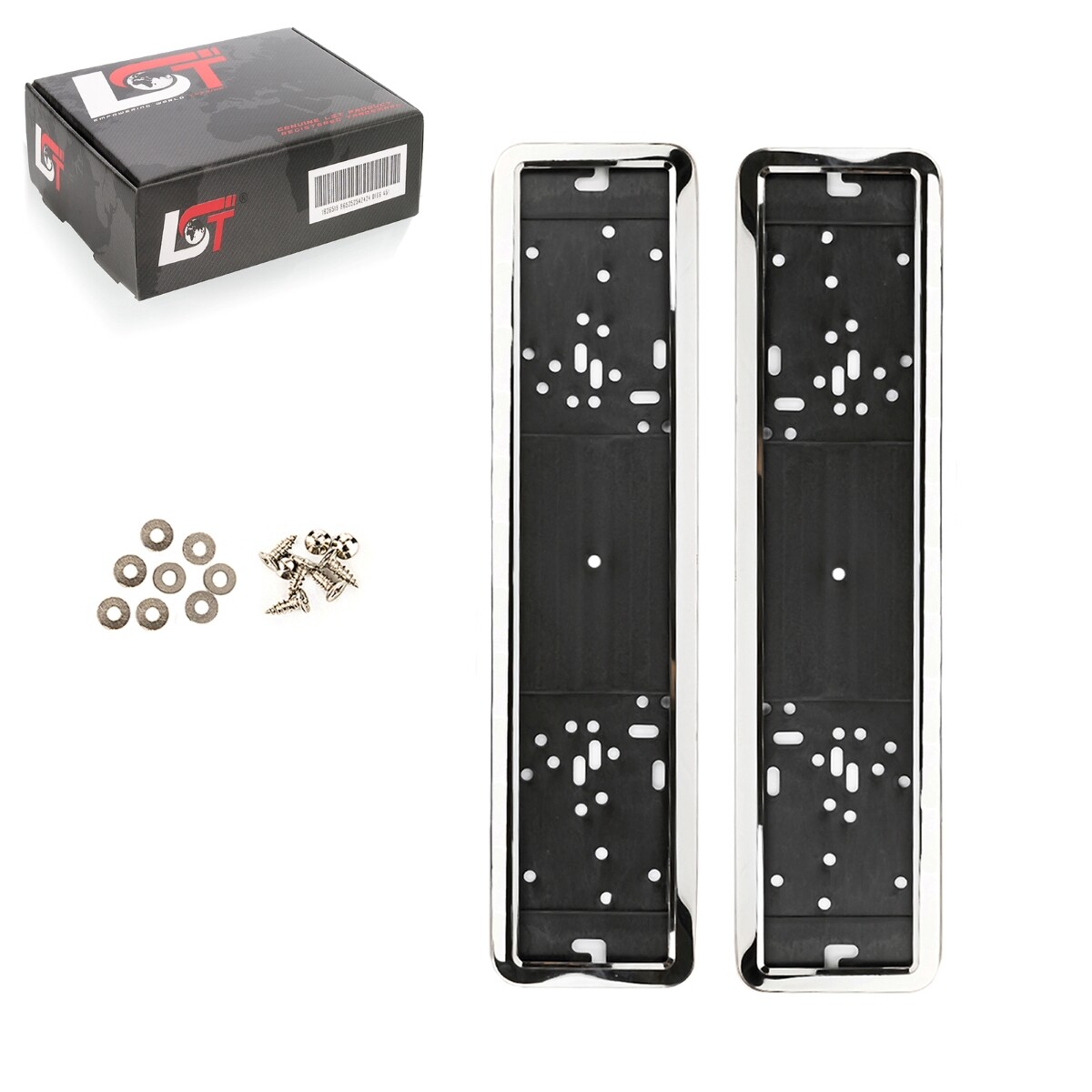 2x License Plate Holder Vehicle Number Plate Mounting Chrome Colors for SUZUKI