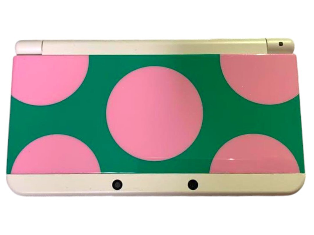 NINTENDO Polka Dot Pink Green Cover Plates New 3DS Console