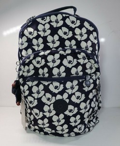 kipling black and white backpack