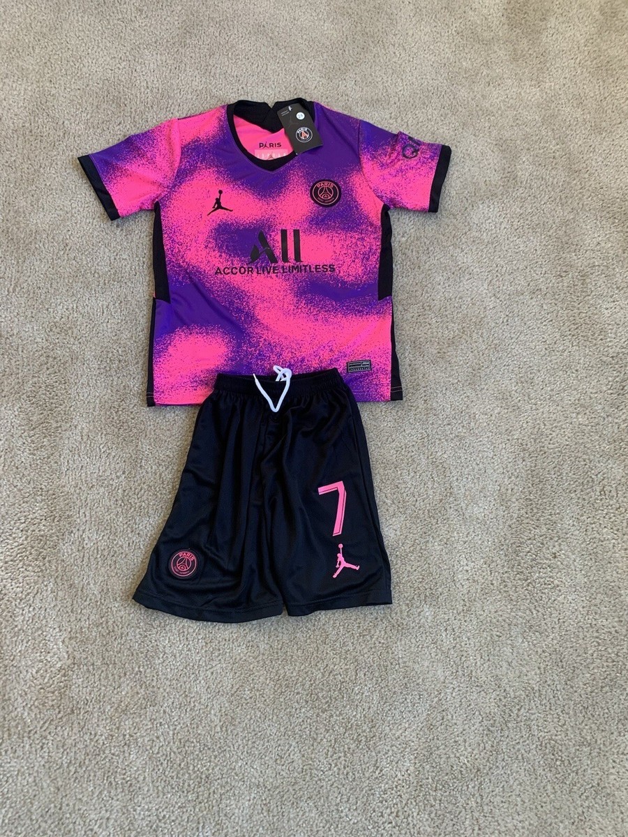 Mbappe PSG #7 Youth Large Pink Jordan Jersey Brand