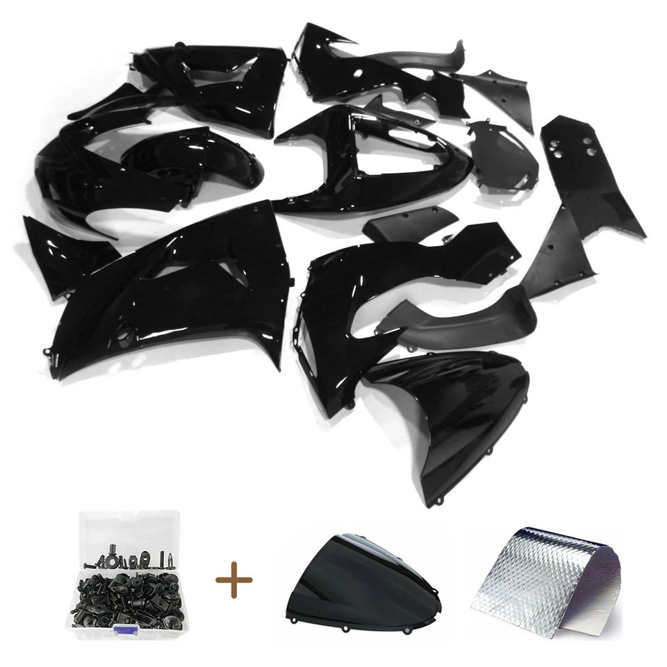 Fairing Kit For Kawasaki Ninja ZX10R 2006 2007 06 ABS Injection Bodywork Black Foto 2 de 4