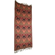 Pashmina  Silk Paisley Patterned Shawl/Scarf With Fringe