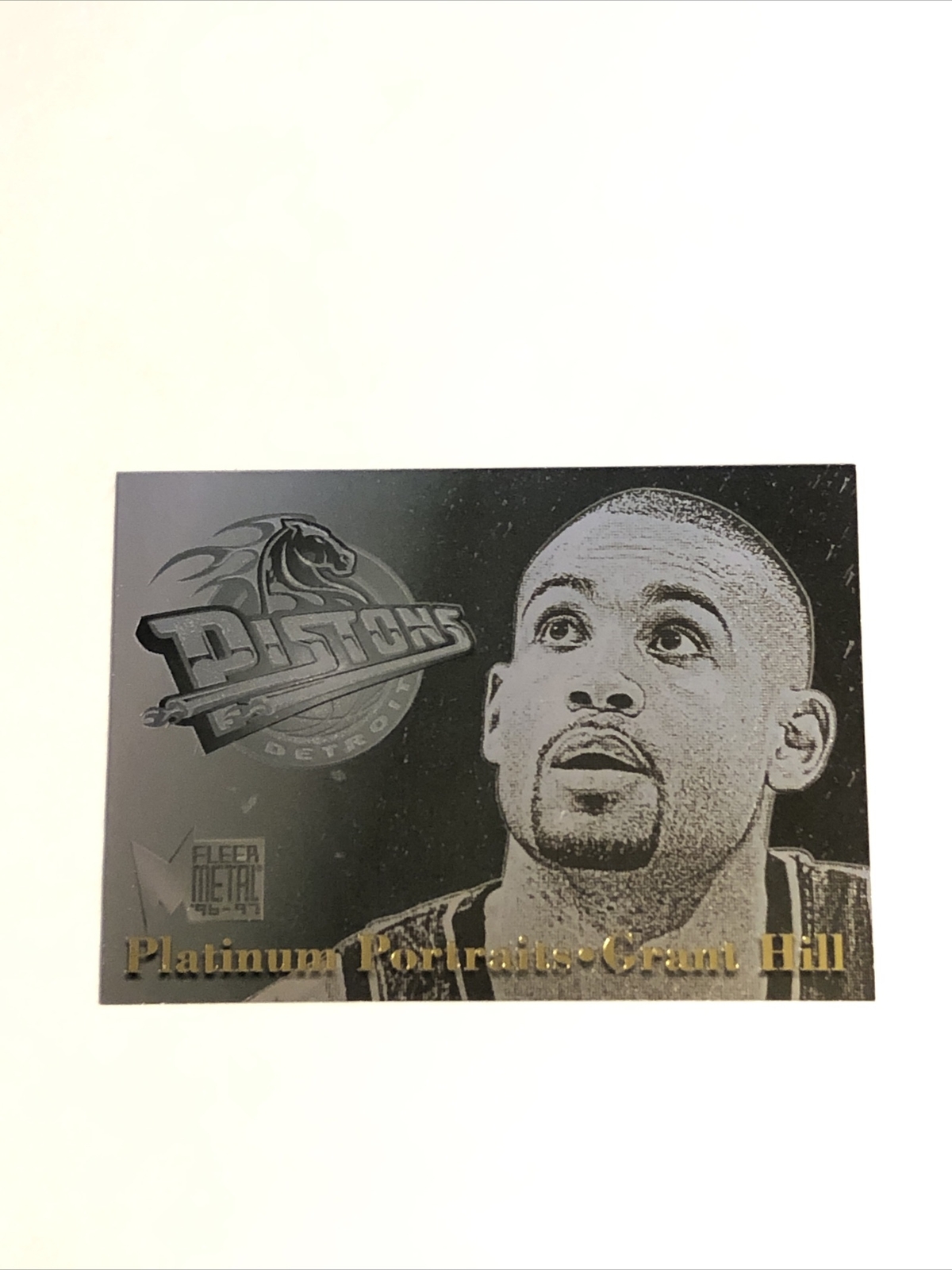 1996-97 Fleer Metal Platinum Portraits Grant Hill #4 HOF Pistons NM/MT