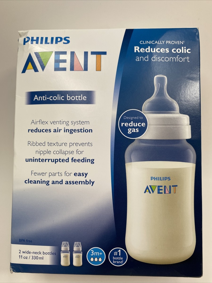 Philips Avent Anti-colic Baby Bottles 2pck Reduces Discomfort 11oz