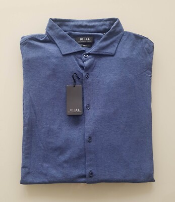 DIGEL Herren Hemd Shirt Ansa langarm Slim Fit Blau Gr: XXL