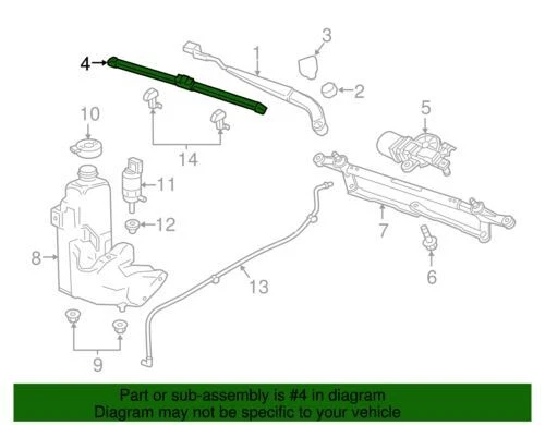 OEM NEW 2015-18 GM Chevrolet Colorado Canyon Passenger Side Wiper Blade 19432586 - Image 2 of 2