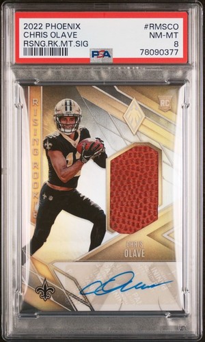 2022 Phoenix Chris Olave #RMSCO 65/149 PSA 8 RC Mat. Auto None Graded Higher
