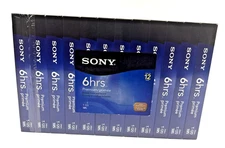 Sony T-120 VHS Tapes 6HR Premium Grade 12-Pack NEW NOS Factory Sealed Video