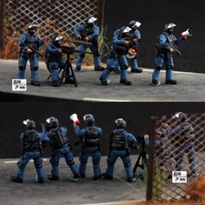 Homemade Model 1/72 SWAT Breach and Demolition Team 6-person Finished Colored