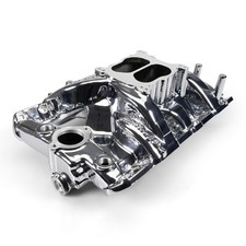 Edelbrock 7156-cp Rpm Intake Manifold Chrome Plasma Finish For Pontiac 326-455