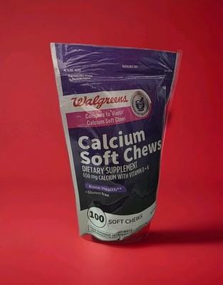 Walgreens Calcium Soft Chews Vitamin D & K Bone Health - 100 count. Exp: 06/2027
