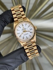 1993 Rolex Datejust 31 President White Roman Dial on President 68278 Papers