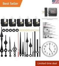 DIY Quartz Clock Replacement Kit - 10 High Torque Long Shaft Mechanisms & Hands
