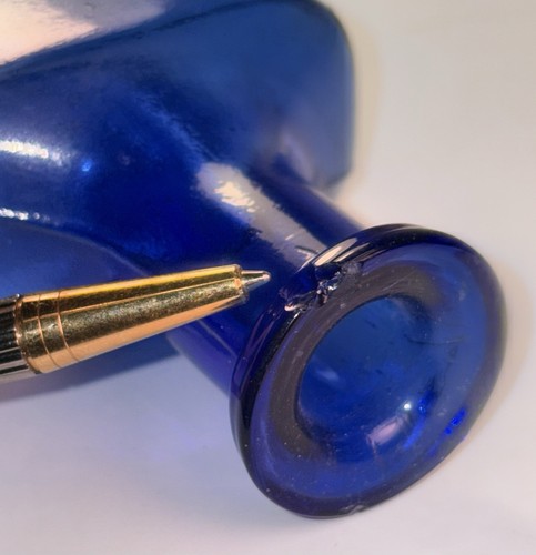 RARE MARSH & BURKE COBALT BLUE DRUGSTORE MEDICINE BOTTLE PRINCETON NJ WTCO 1894 - Picture 14 of 21