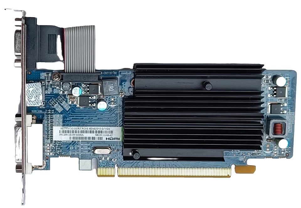 SCHEDA GRAFICA/SCHEDA VIDEO SAPPHIRE AMD Radeon HD 5450, 2GB DDR3 DVI, HDMI, VGA - Immagine 3 di 4
