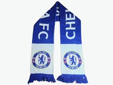 Chelsea FC Blue & White Club Scarf Knitted Acrylic Officially Licensed