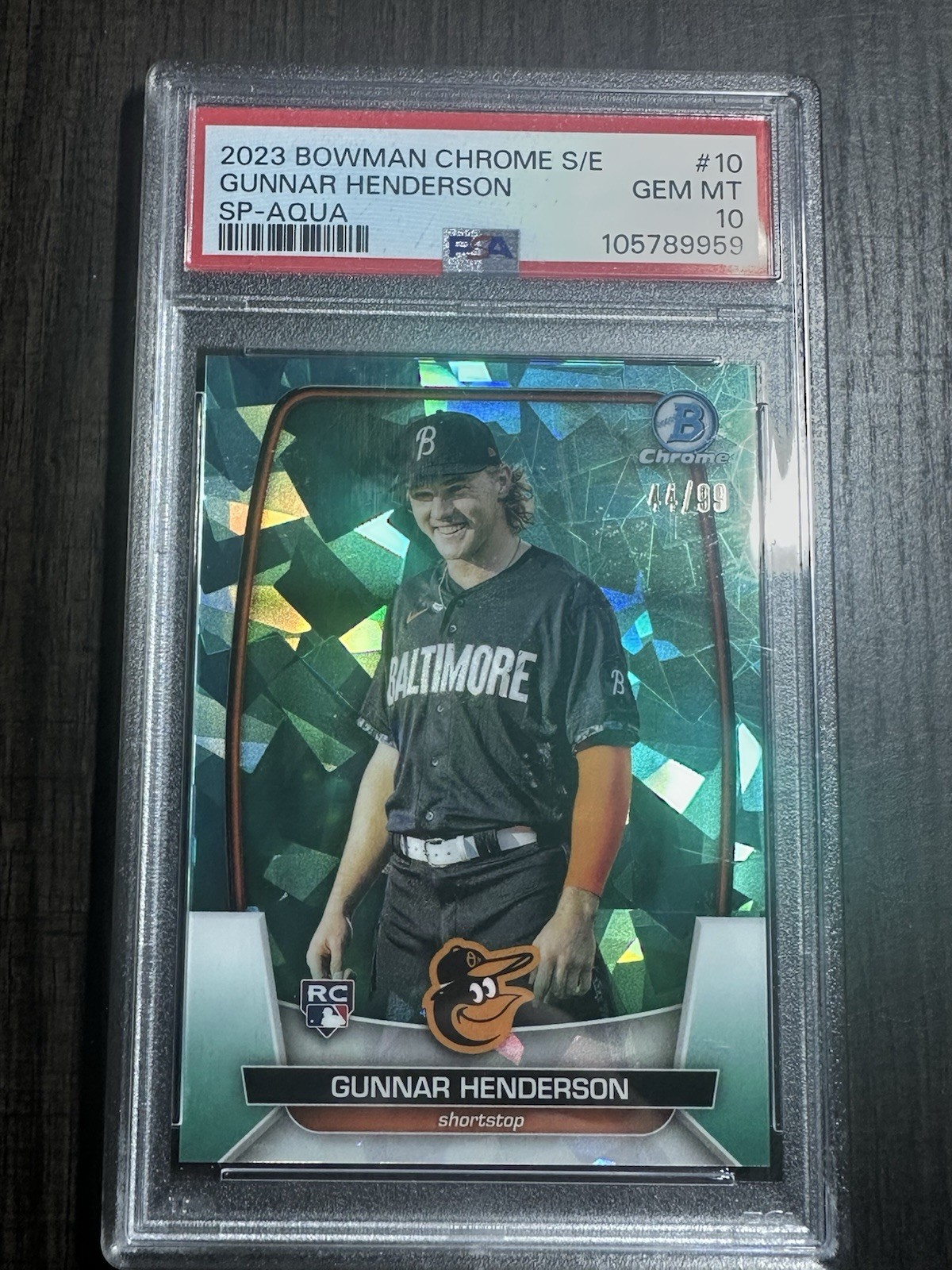 2023 Bowman Chrome Sapphire #10 Gunnar Henderson Sp Aqua /99 PSA 10!!