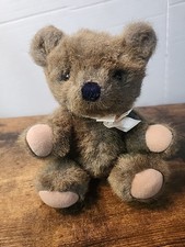 Vintage 1988 Dakin 11 Inch Bear Jointed Stuffed Plush Sitting, Poseable VD1