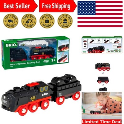 3-Piece Battery-Powered Steaming Train with Interactive Features for Ages 3+