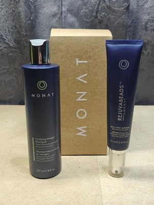 MONAT Purifying Vinegar Shampoo & Rejuvaneads Split Ends Mender 