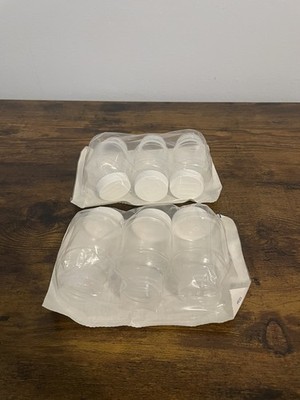 Lot of 6 Abbott Plastic Baby Breast Milk Storage Bottles 3-4 Oz
