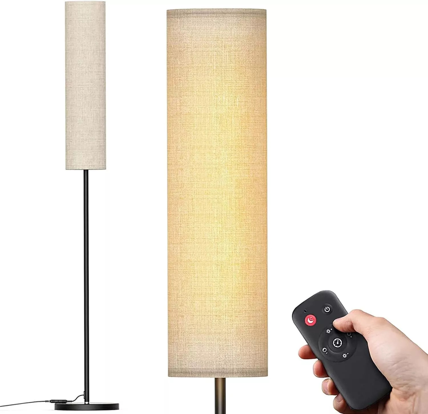 ВЫСОКИЙ СВЕТОДИОДНЫЙ ТОРШЕР BUZHI С МАГНИТНЫМ ПУЛЬТОМ ДИСТАНЦИОННОГО УПРАВЛЕНИЯ, МОДЕЛЬ BYD-02 - ЧЕРНЫЙ