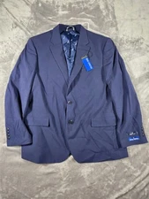 Nautica Men's Modern-Fit Active Stretch Blazer Sport Coat Navy Solid 44R NWT