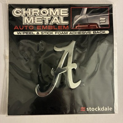Alabama Crimson Tide Chrome Metal 3D Auto Emblem Car / Truck Stockdale NEW
