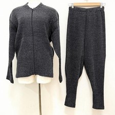 ISSEY MIYAKE PERMANENTE ISSEYMIYAKE Setup M Charcoal Gray Knit Zip-up Pants