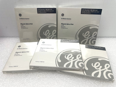 NEW SEALED LOT OF 5 GE MEDICAL SYSTEMS 2.3gb MAGNETO OPTICAL DISK E8001NC