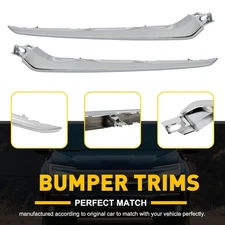 Fit 2023 Honda Pilot Front L/R Bumper Grille Molding Trim Grill Assembly Chrome