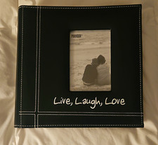 Pioneer Live Laugh Love Slip-In Photo Album 4x6 Black Faux Leather DALW-5