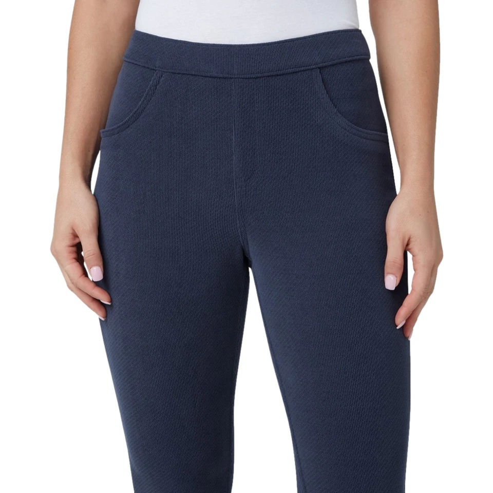 Leggings estilo jean de sarga suave para mujer HUE talla L grandes azul marino Foto 3 de 4