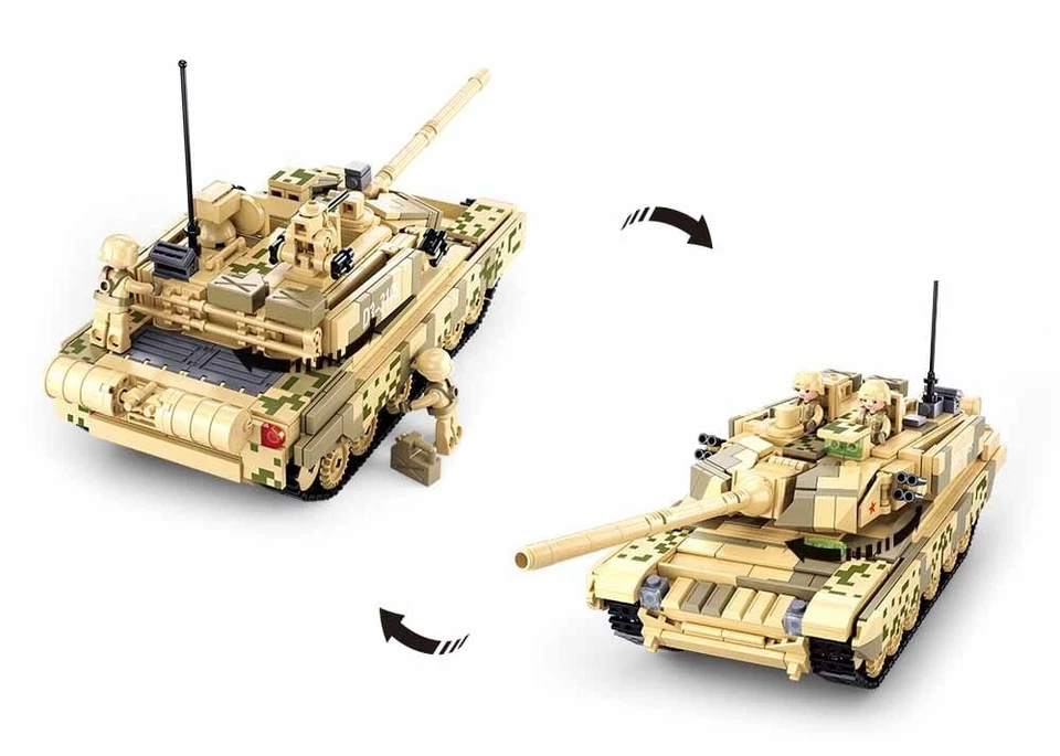 Type 99A brick tank model - Sluban M38-B0790 - 893 bricks - Image 3 of 4