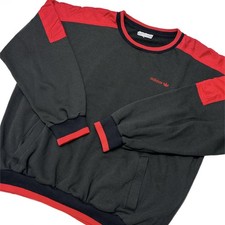 Vintage 80s Adidas Jumper Pullover Crewneck Sweatshirt Size Large