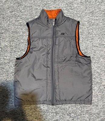 VTG Nike Alpha Project Reversible Puff Vest Orange Grey Men's Size M Y2K 00s
