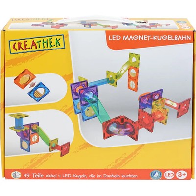 Creathek LED Magnet Kugelbahn, 49 Teile