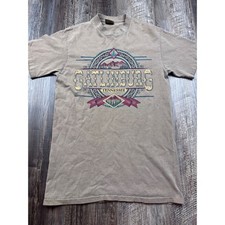 Vintage Oneita Power-T Gatlinburg Tennessee T-Shirt Mens Medium Tan Made in USA