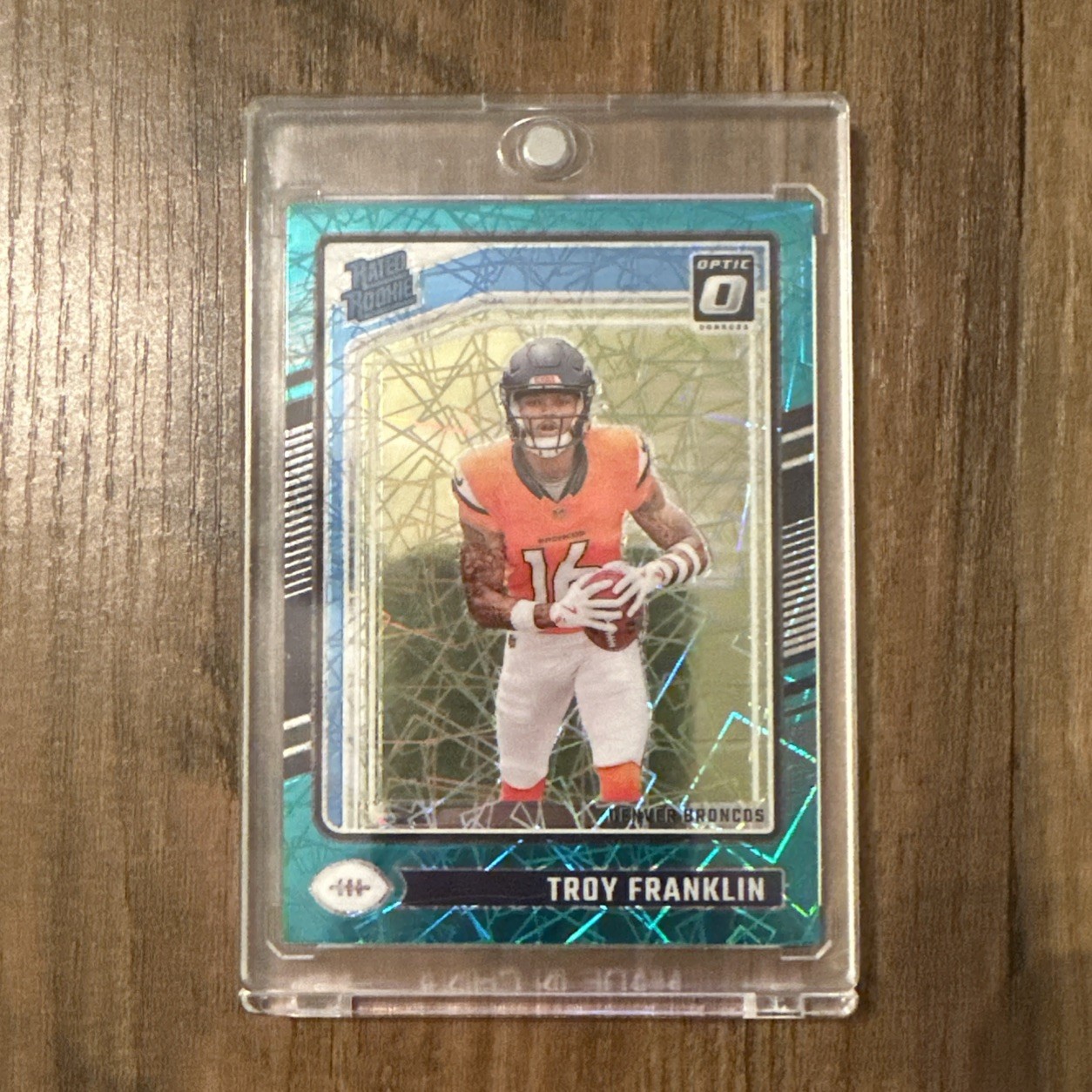 2024 Panini Donruss Optic Troy Franklin Teal Velocity SSP 🏈 Denver Broncos #294