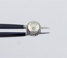 Genuine Rolex 7mm 18k White Gold Watch Crown for Submariner Daytona Models