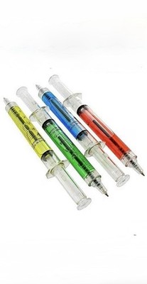 4 Syringe Pens Novelty Doctor Nurse Pens Gifts Party Favors Prize Goody Bag