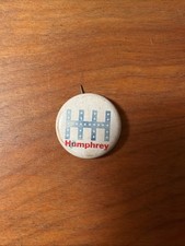 Vintage HHH HUBERT HUMPHREY Presidential Campaign Pinback Button