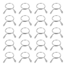 20Pcs 14mm ID 15.7mm OD Fuel Line Hose Clips Spring Clips Clamps Silver
