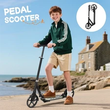 KOWOEE Kick Scooter for Kids Ages 6+ Lightweight Foldable Adjustable Handlebars
