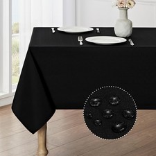 Rectangle Tablecloth Waterproof 52x70 inch Linen Textured Table Cloth Stain a...