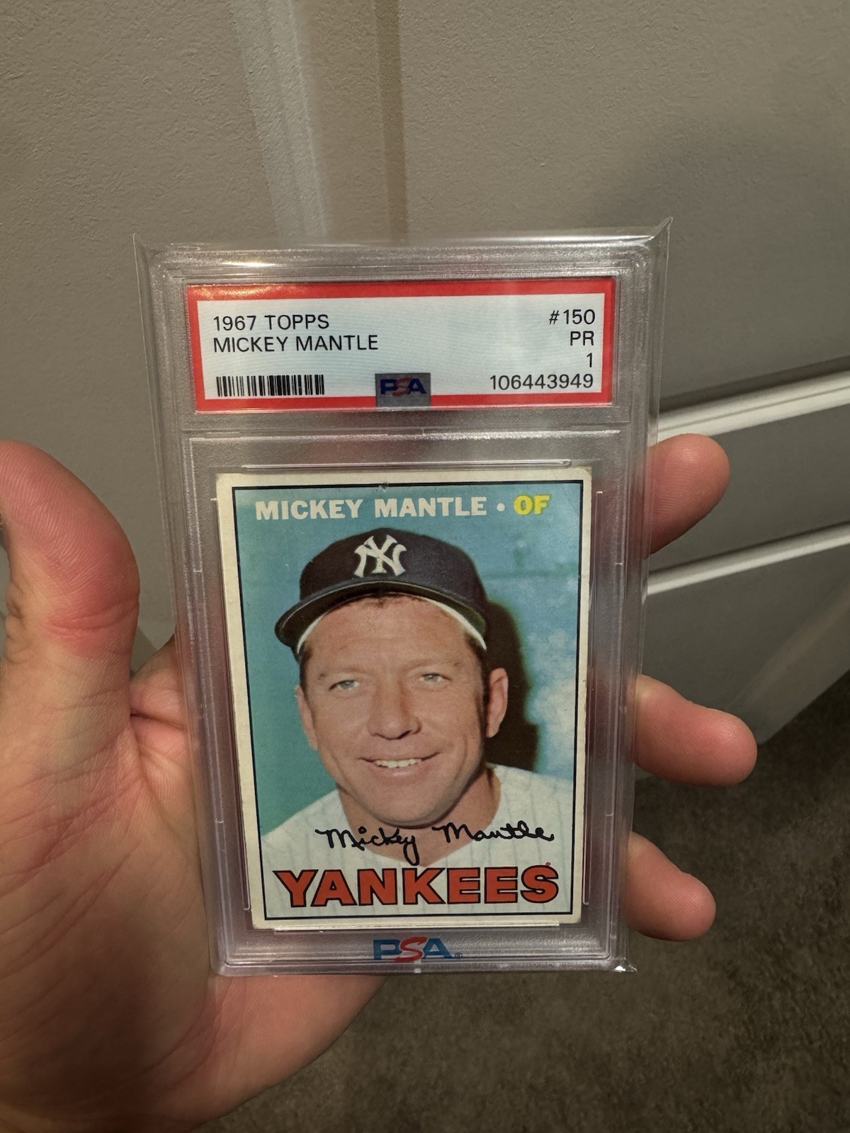 1967 Topps - Mickey Mantle #150 PSA 1