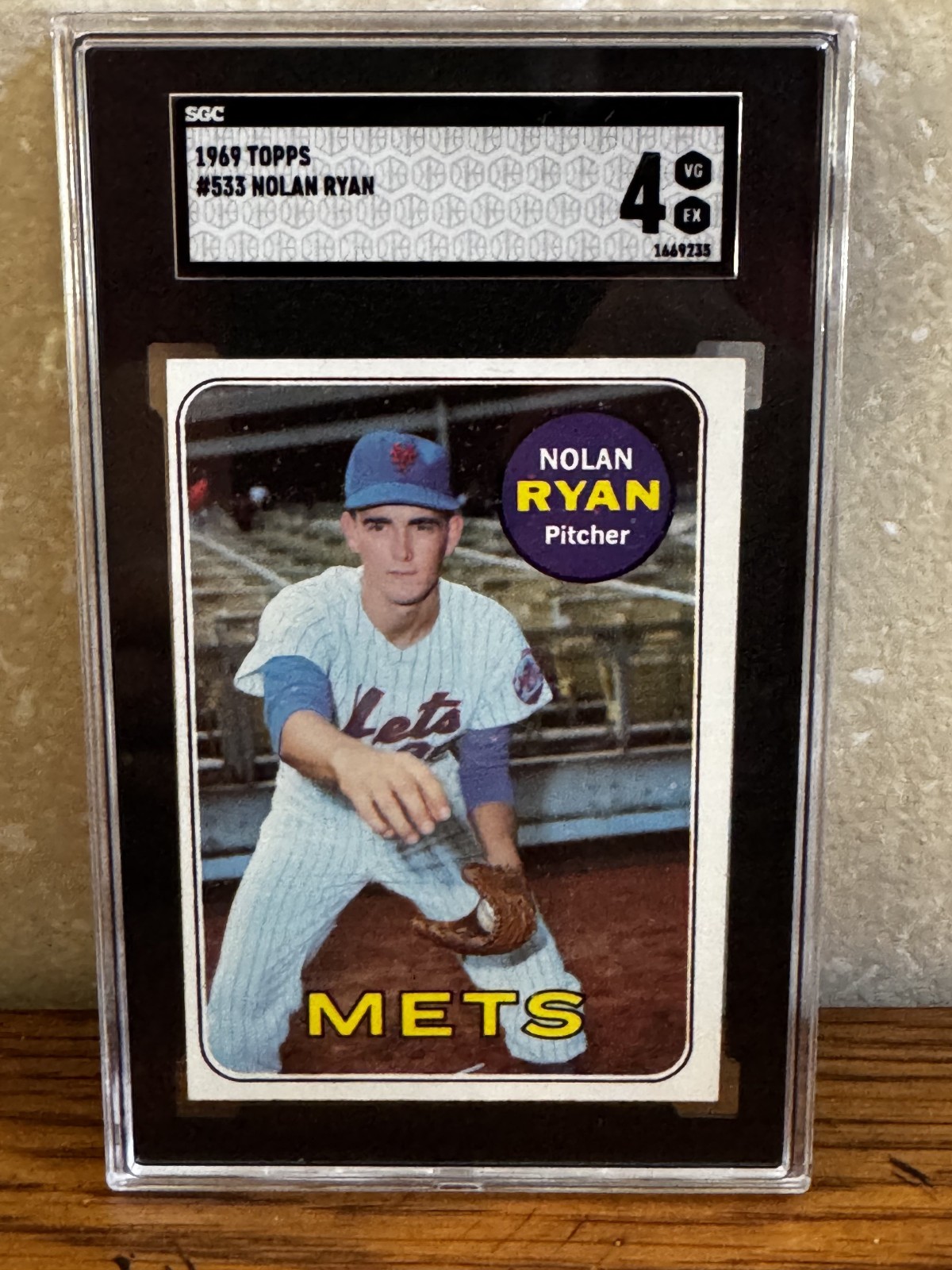 1969 Topps Nolan Ryan Card 533 SGC 4