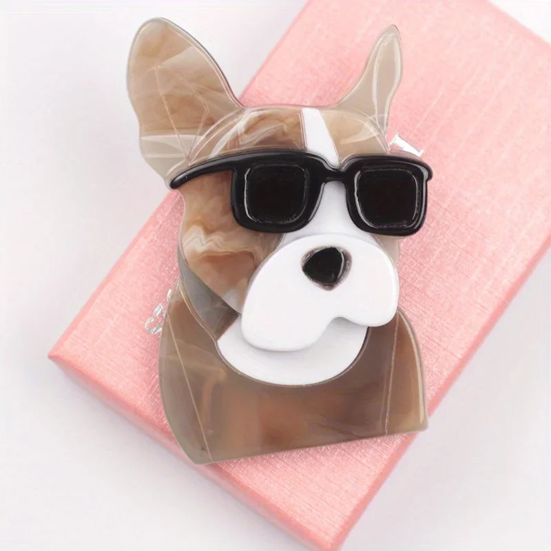 Accessori animali moda acrilico cartone animato cane spilla abbigliamento borsa distintivo