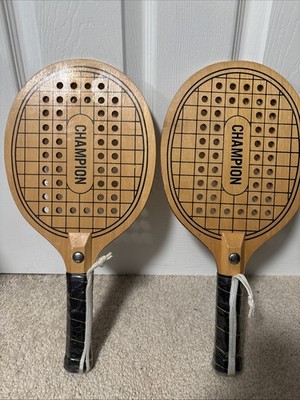 Champion Pickleball Paddles Wooden Handles Still Wrapped In Plastic